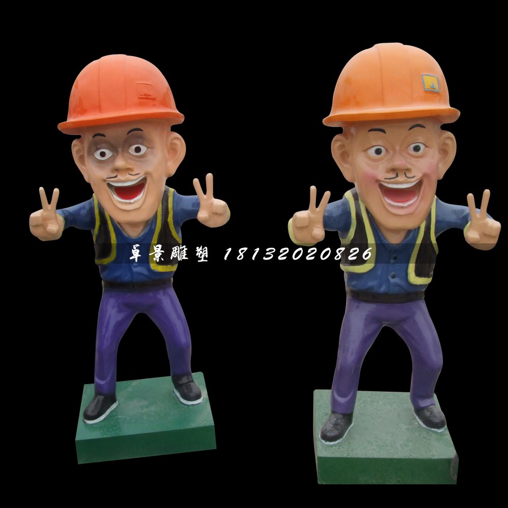 玻璃鋼光頭強(qiáng)雕塑,卡通人物雕塑