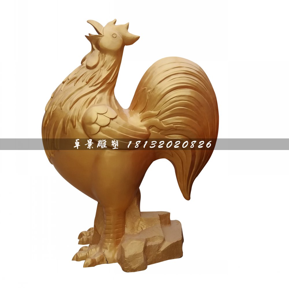金雞銅雕,公園動物銅雕 (2)