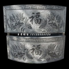青石水缸雕塑,仿古石雕