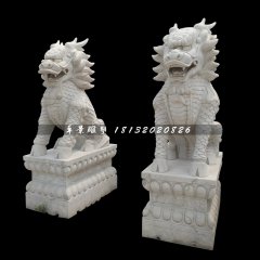 大理石麒麟,神獸石雕