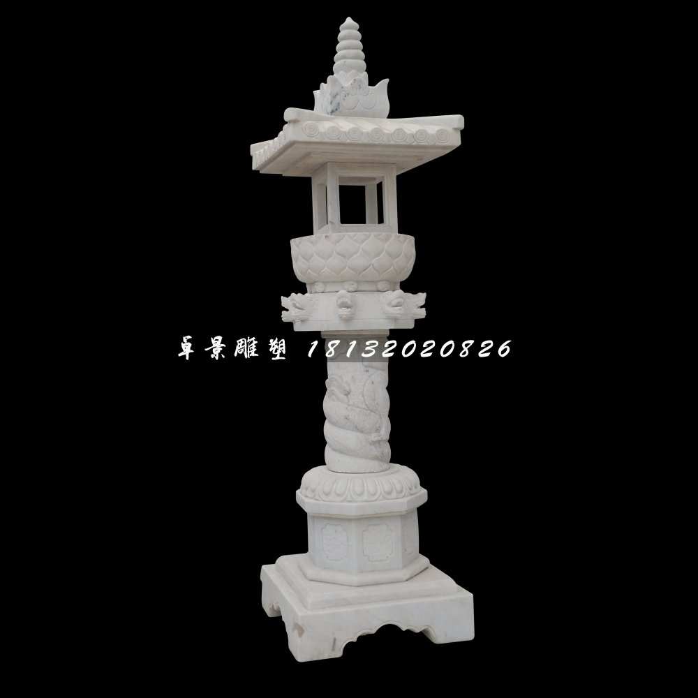 漢白玉燈,園林景觀石雕 (2)
