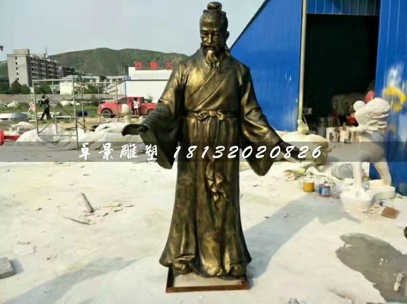 孔融讓梨雕塑,玻璃鋼仿銅人物 (3)