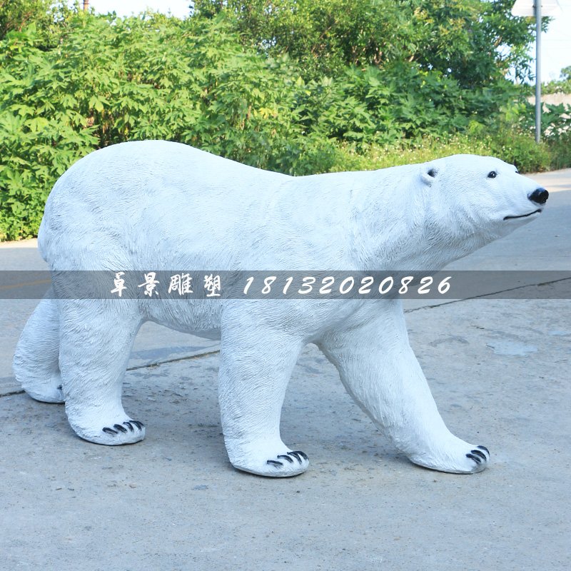 北極熊雕塑,玻璃鋼動物雕塑