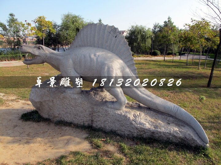 恐龍石雕,公園動物石雕 (1)