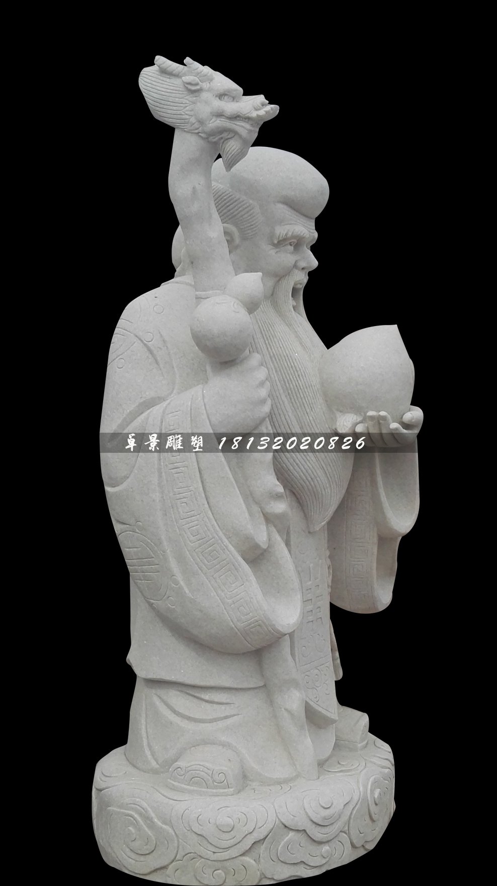 南極仙翁石雕,漢白玉神仙雕塑 (1)