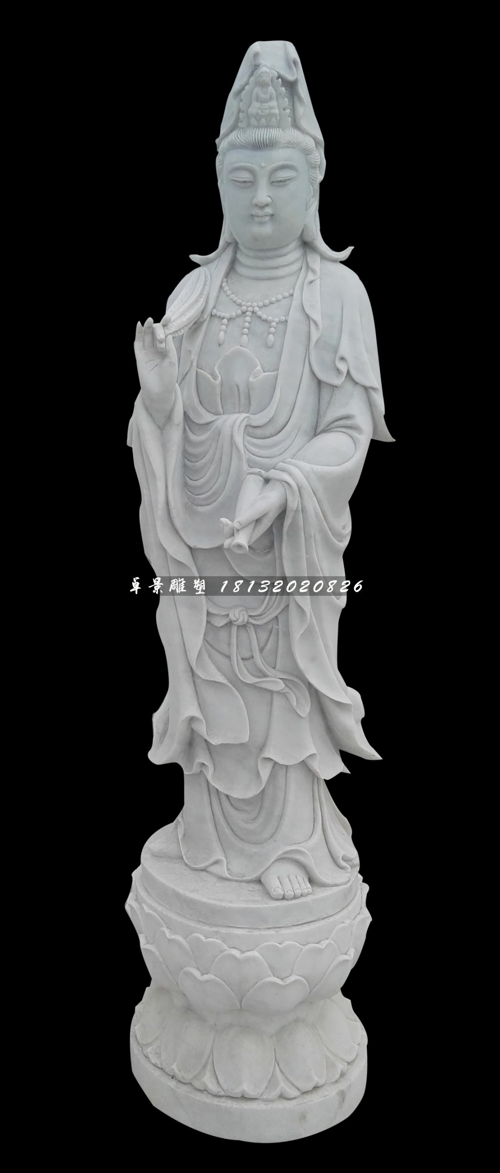 觀世音菩薩石雕,立式佛像石雕 (1)
