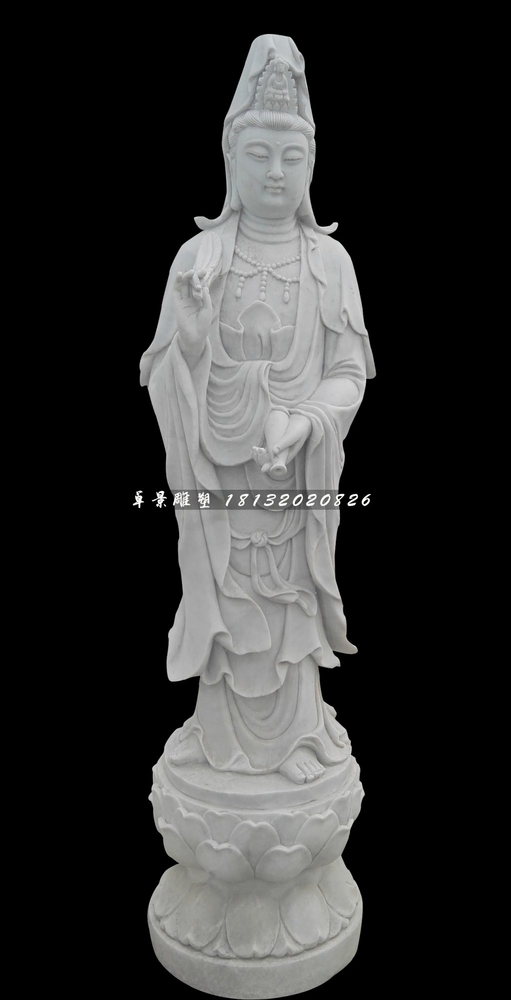 觀世音菩薩石雕,立式佛像石雕 (2)