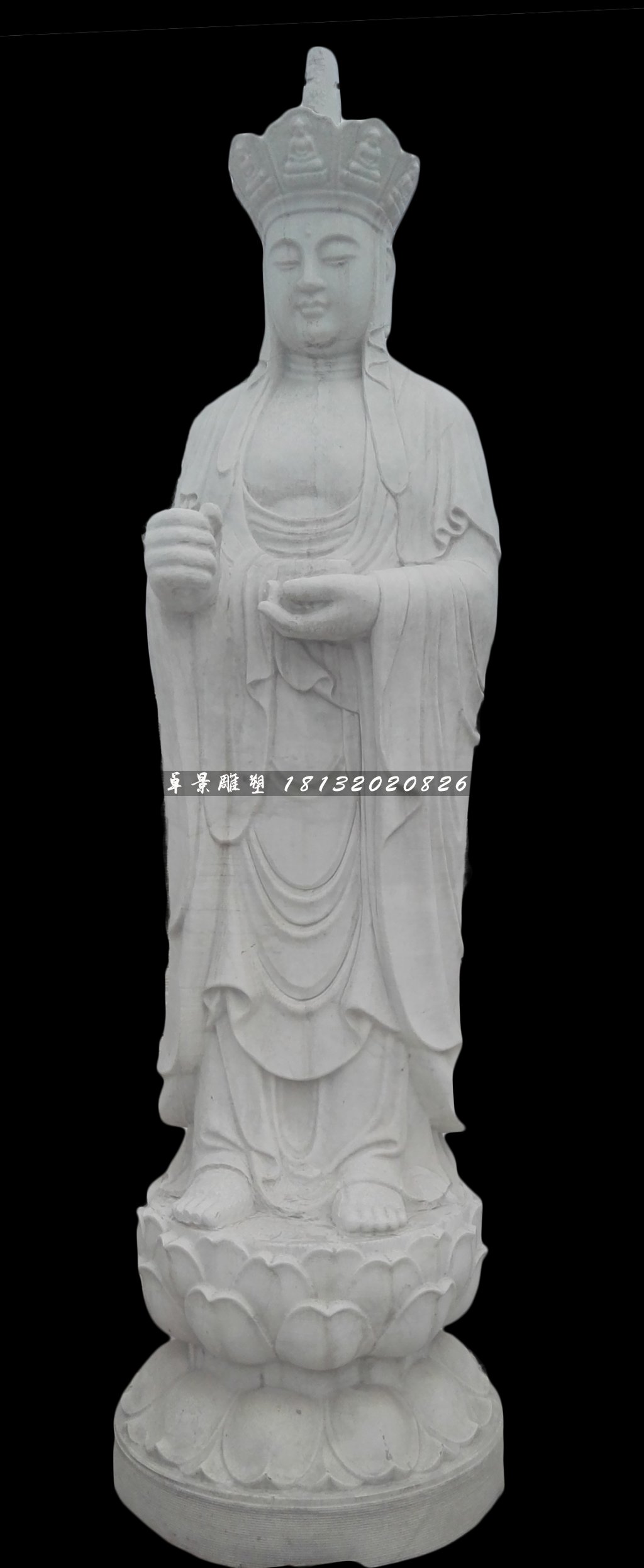 地藏菩薩石雕,立式佛像石雕 (1)