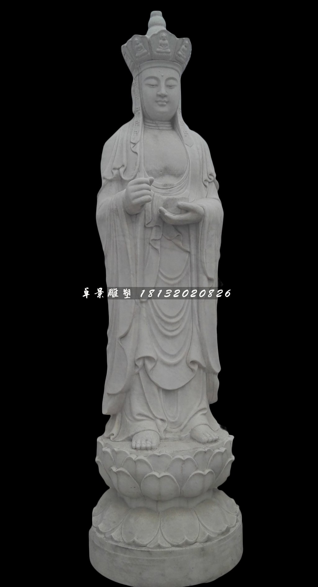 地藏菩薩石雕,立式佛像石雕 (2)