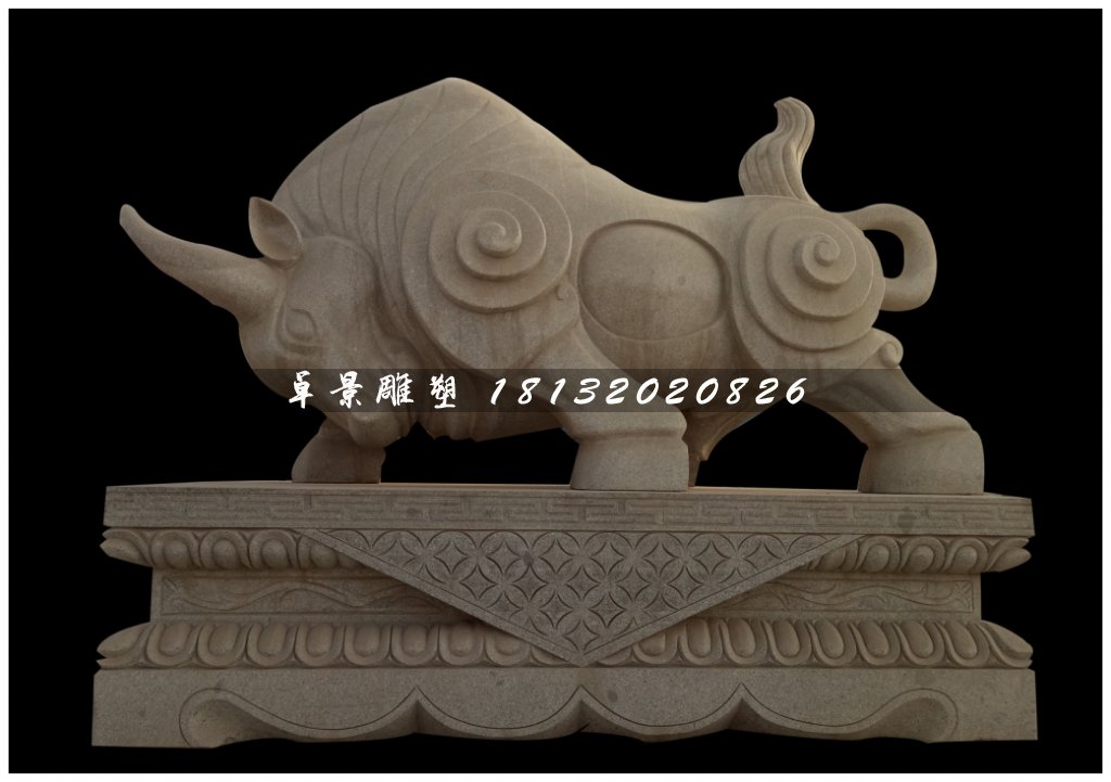 開荒牛石雕,廣場大理石牛雕塑