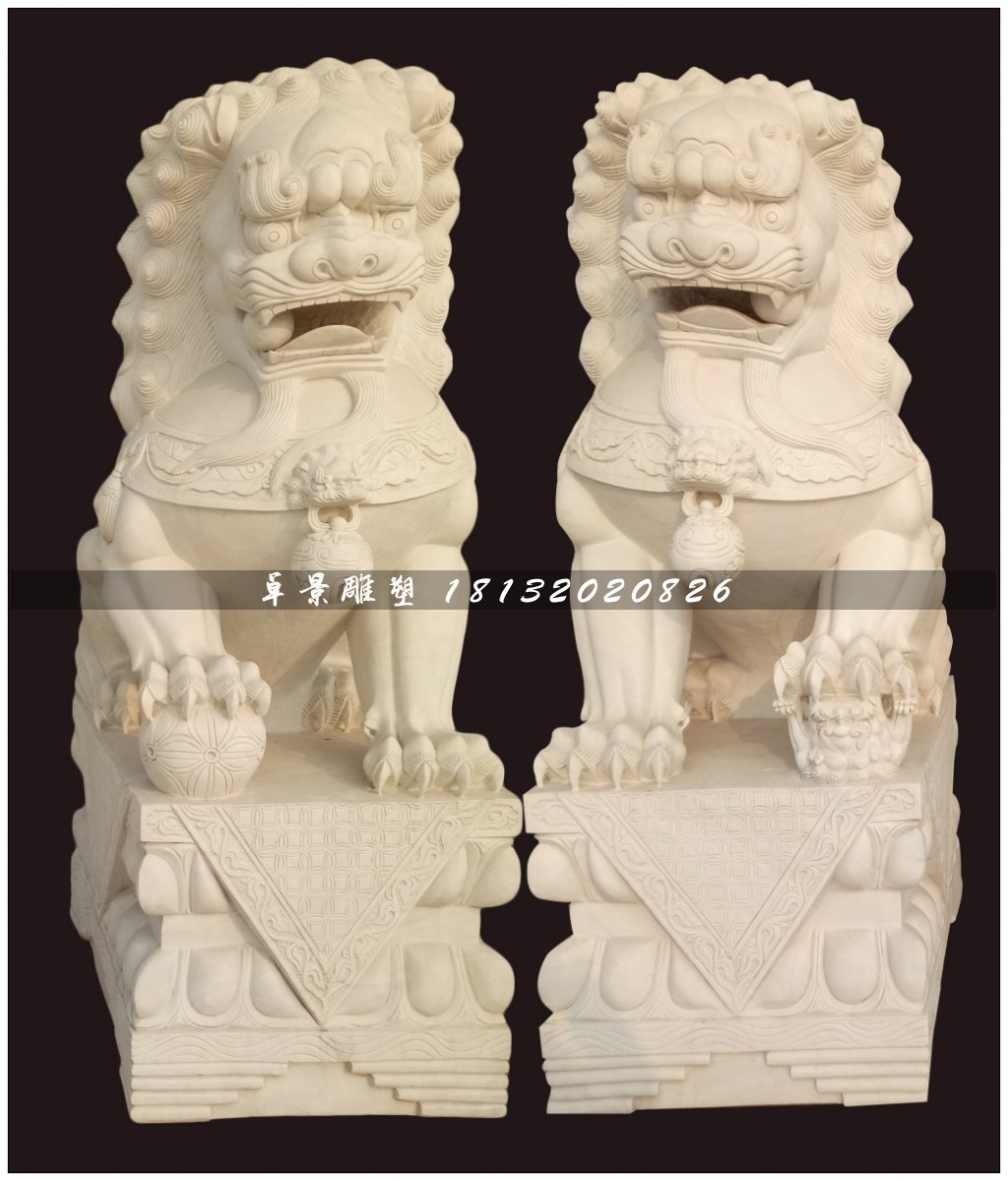 北京獅石雕,漢白玉北京獅