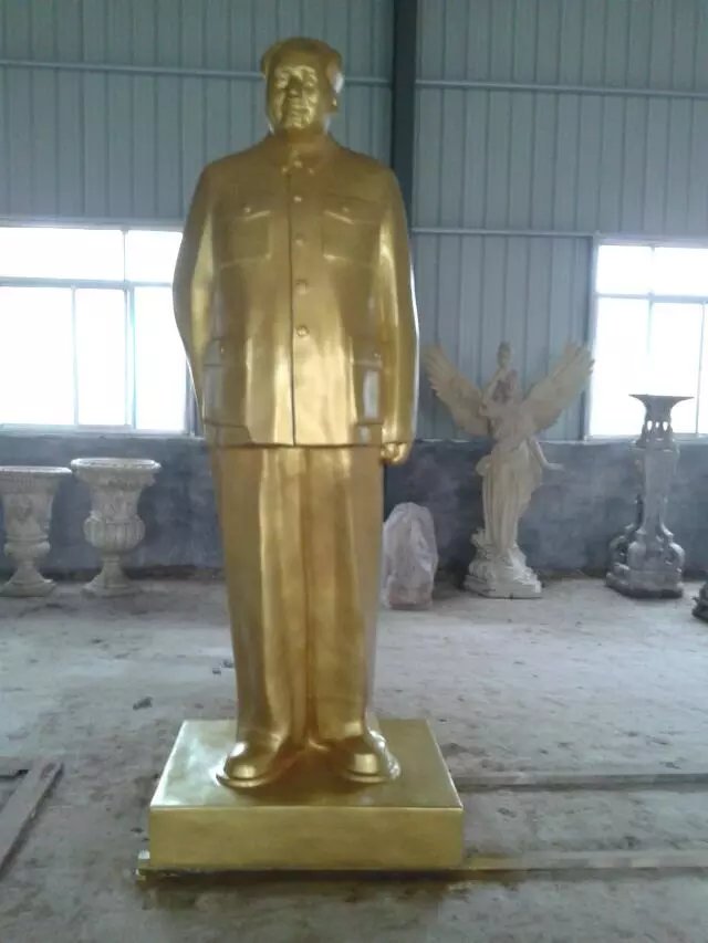 毛主席背手像,玻璃鋼偉人雕塑 (1)
