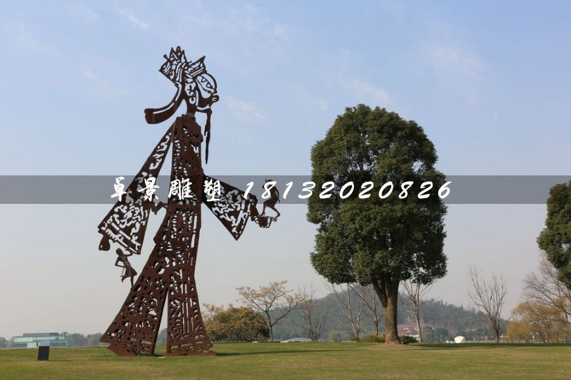 皮影雕塑,公園不銹鋼皮影雕塑