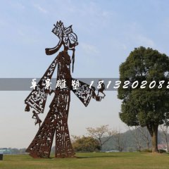 皮影雕塑,公園不銹鋼皮影雕塑