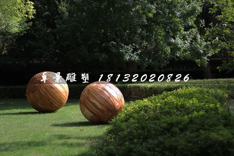 燈籠球銅雕,公園景觀雕塑