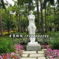清風石雕，公園少女石雕