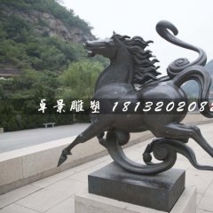 銅馬雕塑，公園動(dòng)物銅雕