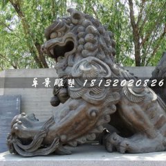 大型銅獅子,戲球獅銅雕