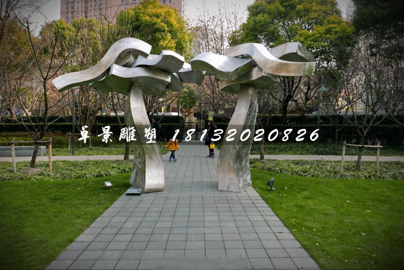 不銹鋼公園雕塑,不銹鋼造型門