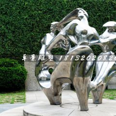 抽象女人雕塑,不銹鋼景觀雕塑