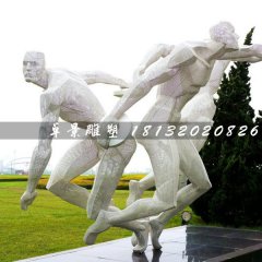 擲鐵餅雕塑,不銹鋼運動員雕塑