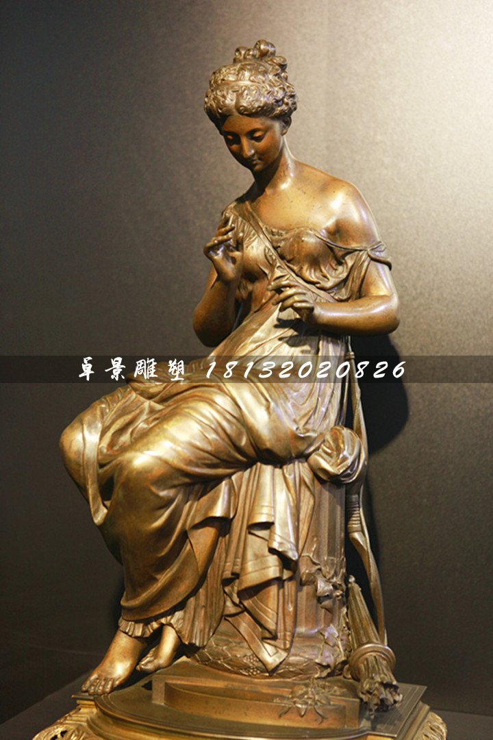 西方美女銅雕,公園人物銅雕 (2)