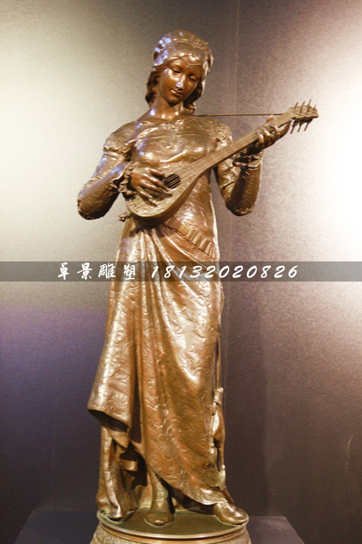 西方美女銅雕,公園人物銅雕 (1)