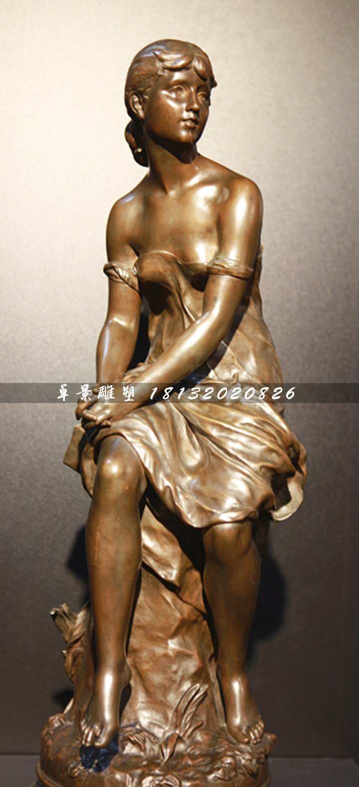 西方美女銅雕,公園人物銅雕 (3)