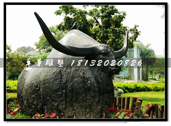牦牛銅雕,公園動物銅雕