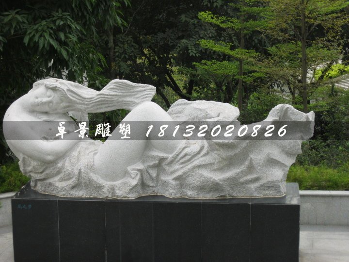 風(fēng)之夢(mèng)石雕,抽象女人石雕