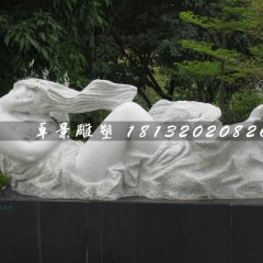 風(fēng)之夢(mèng)石雕，抽象女人石雕