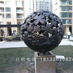 銅雕鏤空球雕塑，公園景觀雕塑