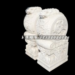 抱鼓石雕塑，門(mén)墩石雕