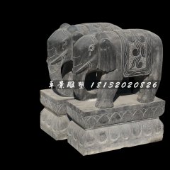 大象石雕,青石動物雕塑