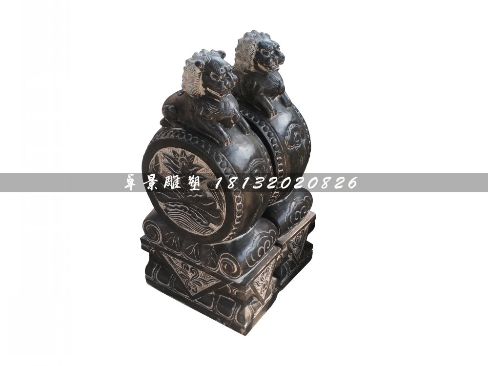 獅子門墩,仿古抱鼓石