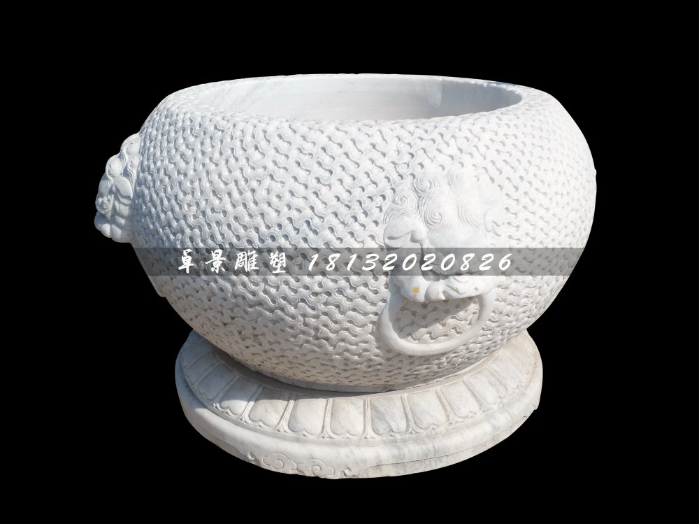 水缸石雕,大理石水缸