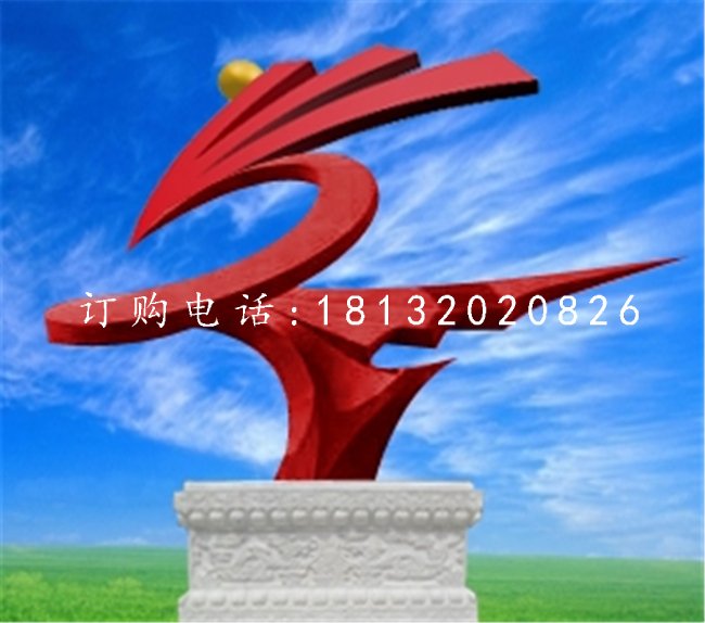 不銹鋼展翅雕塑,企業抽象雕塑