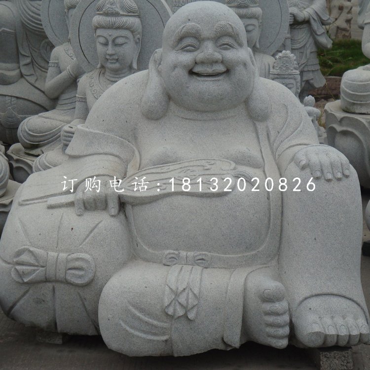 大理石布袋和尚,石雕彌勒佛