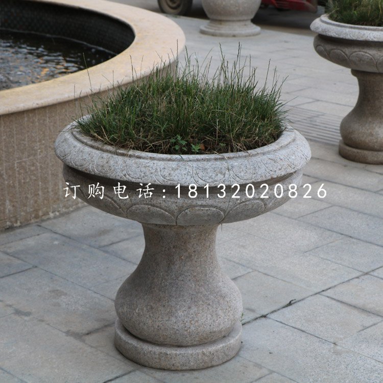 大理石花盆,公園石花盆