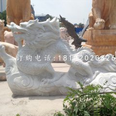 大理石龍雕塑，廣場(chǎng)石雕龍