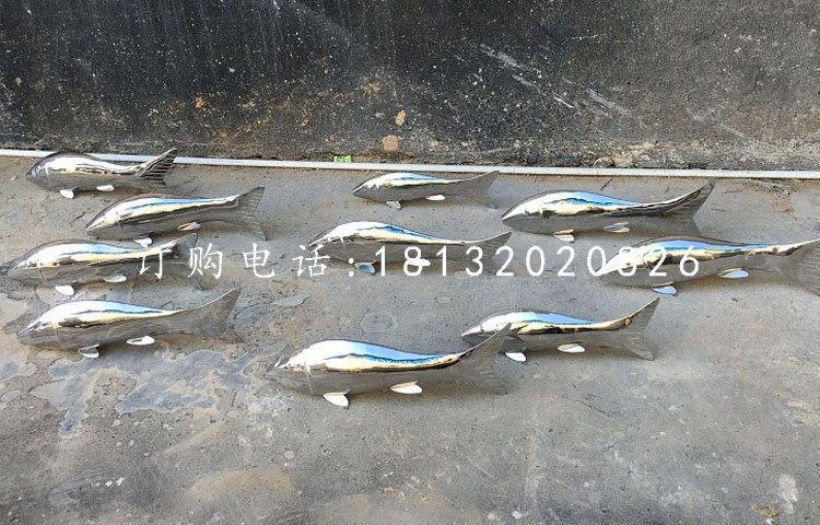 小魚雕塑,不銹鋼動物雕塑 (3)