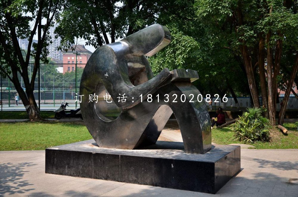 不銹鋼讀書雕塑,校園抽象人物雕塑
