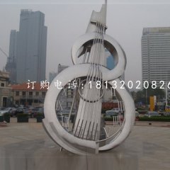 不銹鋼吉他雕塑，廣場(chǎng)不銹鋼雕塑