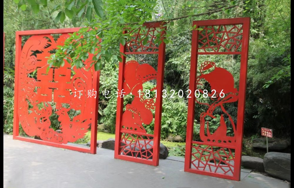 不銹鋼剪紙雕塑,公園景觀雕塑