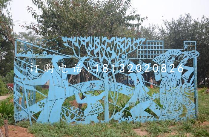 不銹鋼剪紙雕塑,公園不銹鋼浮雕