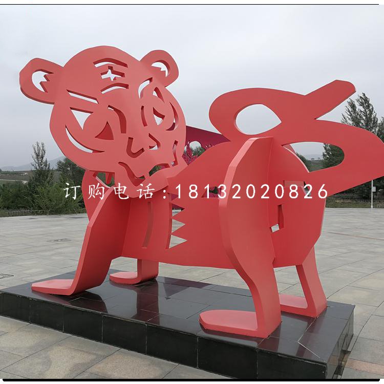 不銹鋼十二生肖,抽象動(dòng)物雕塑 (1)