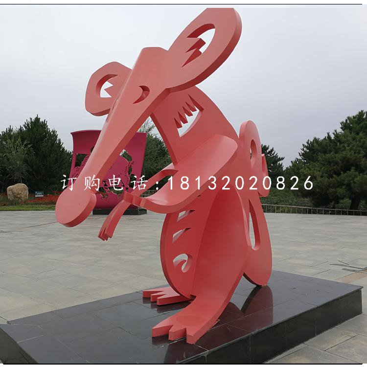 不銹鋼十二生肖,抽象動(dòng)物雕塑 (2)