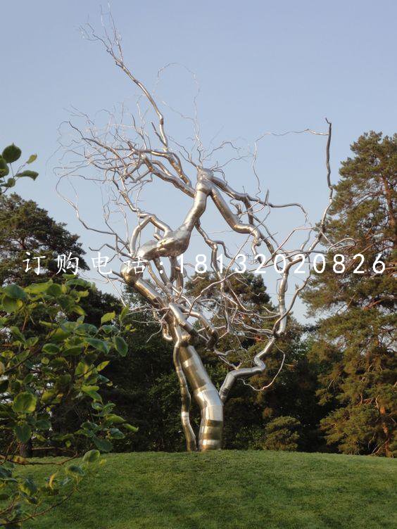 不銹鋼樹根雕塑,公園景觀雕塑