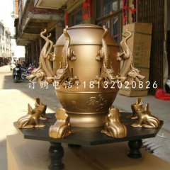 地動(dòng)儀銅雕，鑄銅雕塑