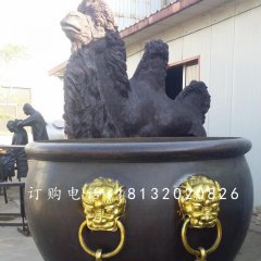仿古銅水缸，廣場銅水缸雕塑